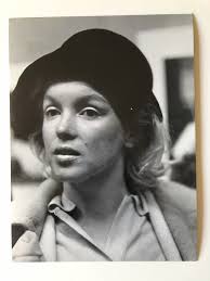 Marilyn Monroe no makeup wearing a hat candid photo c.1955 6x8 inch