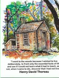 Walden House I Went To The Woods Note Card Marianne Orlando