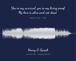 Sound Wave Poster First Dance V1 Wedding Song Song Lyrics Love Song Sound Art Wall Decor Anniversary Birthday Christmas Wave Poster Wedding Songs Sound Waves