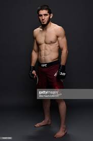 Khabib nurmagomedov offered islam makhachev guidance from outside the octagon as the man tipped as his successor earned a late submission win over thiago moises. Islam Makhachev Of Russia Poses For A Portrait Backstage After His Ufc Fighters Men Ufc Fighters Islam