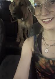 Woman Rides Great Dane