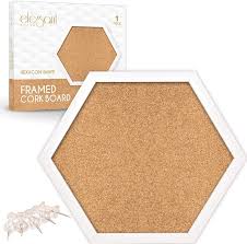Noticeboards keep everyone up to date and make great little display areas for personal touches. Amazon Com Cork Board Hexagon Diamond Shape White Framed Bulletin Board Modern Decorative Corkboard For Walls Hardware And Template Included Office Products