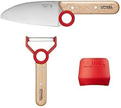 Amazon Com Opinel Le Petit Chef Complete Box Set 3 Piece Set Educational Cooking Equipment For Kids With Stainle Opinel Kids Baking Supplies Childrens Gifts
