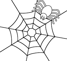 Spider On The Top Of A Web Coloring Page Halloween Spider Coloring Page Birthday Coloring Pages Spider Template