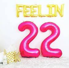 Birthday Message For My Son Turning 22 Pink Large 22 Balloon 22nd Birthday Feelin 22 22 By Girlygifts07 22nd Birthday Birthday Ideas For Her Birthday Decorations