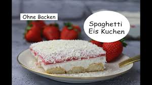 Dazu etwas puderzucker und einen klecks schlagsahne, perfekt! Spaghetti Eis Kuchen Ohne Backen Einfach Und Schnell I Sandras Kochblog Youtube