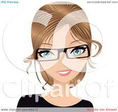 Royalty-Free (RF) Clipart Illustration of a Dirty Blond Caucasian Secretary  Wearing Glasses by Melisende Vector #46312