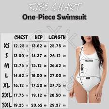 Swimsuit Size Chart | One-Piece Swimsuit size chart | One-Piece Swimsuit Mockup and Sizing One-Piece Swimsuit sizing chart | Printful sizes