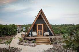 Aframe Bungalow On The Beach Of The Bahamas Bungalow On The Beach Bungalow House Styles