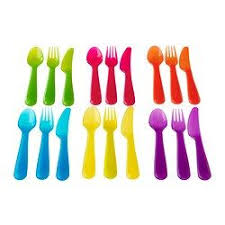 Kalas 18 Piece Flatware Set Ikea Flatware Set Kids Flatware Plastic Dinnerware