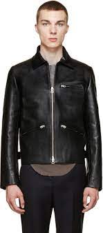 Acne Studios Black Leather August Jacket Mens Fashion Edgy Leather Jacket Style Menswear