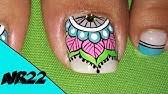 Diseno De Unas Pies Mandalas Mandala Toenail Art Youtube