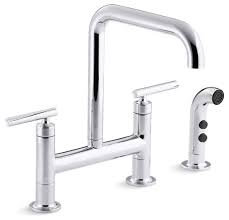 kohler purist deck mount bridge faucet