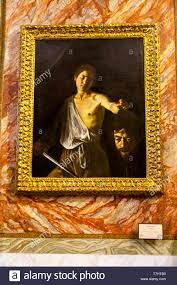 In fact pardon was granted, but did not reach caravaggio before he died in porto ercole. Das Gemalde Von David Mit Dem Kopf Von Goliath Von Caravaggio Stockfotografie Alamy