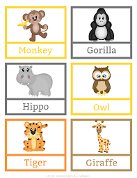 Animal 3 Part Cards Toddler Preschool Homeschool Animal Learning Animal Flashcards