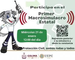 Todo listo para el Primer Macrosimulacro Estatal 2026 este miércoles: UEPC Colima