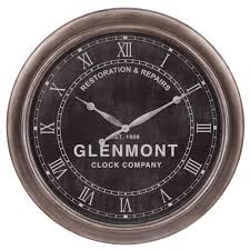 Here are some wall clocks that are sure to turn the heads of your guests at home. Patton Wall Decor 24 Glenmont Black Restoration And Repairs Antique Wall Clock Walmart Com Walmart Com