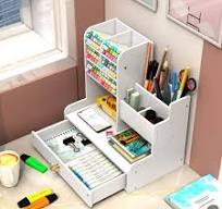 Multifunctional PP Plastic Desk Organizer, Creative Multi-Layer Stationery  Storage Box