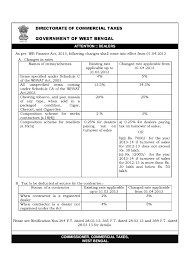 Change In Vat Rates In West Bengal W E F 01 04 2013 Skatax