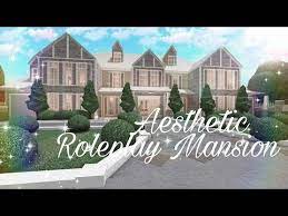 Roblox Bloxburg Aesthetic Roleplay Mansion No Large Plot House Build Youtube Mansions Two Story House Design Unique House Design