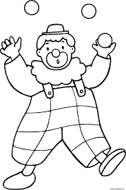 Coloriage d un clown triste tete a modeler. Coloriage Clown Qui Jongle Avec Des Balles Dessin Clown A Imprimer