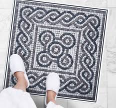 Traditionally these vitrified ceramic tiles came in a variety of colours london mosaic restoration repair and restore georgian, victorian and edwardian tessellated hallways and pathways. Pebble Stone Mosaic Floor Tiles Tenstickers