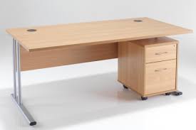 Tc Group Straight 1400mm Office Desk With Pedestal Lt1480bund