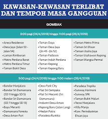 Dapatkan maklumat semasa mengenai gangguan bekalan air berjadual dan tidak berjadual di kawasan anda. Ini Merupakan Kawasan Yang Akan Terjejas Dengan Gangguan Bekalan Air Bermula Hari Esok
