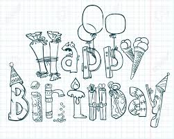 Lupakan kartu umum yang dibeli di toko. Images Happy Birthday Doodle Art Easy