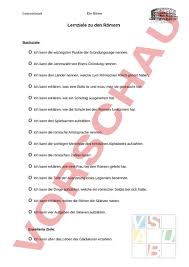 Arbeitsblatt Lernziele Romer Geschichte Altertum
