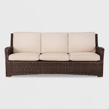 Outdoor lounge replacement cushions 700 fabrics cushion factory. Halsted Wicker Patio Sofa With Cushions Threshold Target