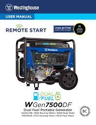 The westinghouse wgen9500 is usually our first pick for homeowners who want a generator that they. Westinghouse Wgen7500df Manual Manualzz
