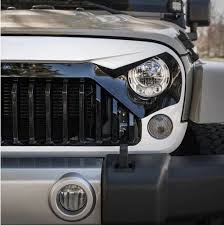 Black And White Jeep Gladiator Vader Front Painted Black White Grille For 2007 2018 Jeep Wrangler Jeep Wrangler Jeep Black Jeep