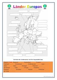 Landkarte von europa zum ausdrucken karte europa europakarte mit. Lander Europas Daf Arbeitsblatter Europa Schule Europa