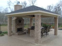 Outdoor Hip Roof Porch Outdoor Covered Patio Backyard Patio Outdoor Fireplace
