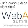 Jeremy Ellis on LinkedIn: #webai #webml #webaisummit #machinelearning #tfjs