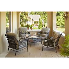 Hampton Bay Lynnfield 5 Piece Patio Chat Set Hd14500 The Home Depot Conversation Set Patio Patio Decor Patio
