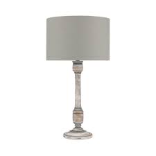 Eglo bellariva table lamp cream white. Mango Wood Table Lamp Base With Grey And White Wash