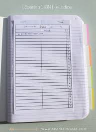 Spanish Notebook Section 1 Getting Organized Spanish Interactive Notebook Interactive Notebooks Spanish Lesson Plans