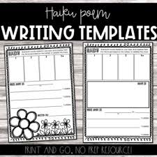 Gosh i miss the days when i got to spend hours watching kaitlyn paint paper plates and help tasha write. Haiku Template Worksheets Teaching Resources Tpt