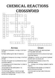 Answer key general chemistry crossword puzzle answers. Chemistry Crossword Puzzle Chemical Reactions Includes Answer Key