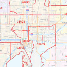 Zip code 33614 is located in central florida and covers a slightly less than average land area compared to other zip codes in the united states. Hillsborough County Zip Code Map Florida