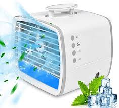 From the ground up it was designed to go camping or any other outdoor activity where there is no power. Rirgi Portable Air Conditioner Personal Air Cooler 4 In 1 Evaporative Conditioner Fan Mini Usb Cooling Fan With 7 Colors Led Lights For Room Office Or Camping Personal Portable Air Conditioner Evaporative Cooler