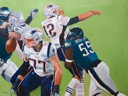 Philadelphia Eagles Strip-Sack of Tom Brady in Super Bowl LII Painting by  Donna Tuten - Pixels