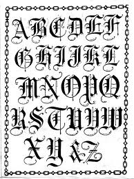 Embellished Blackletter Lettering Alphabet Lettering Script Lettering