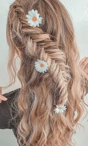 View our braiding hair deals and order online today! Cute Braided Hairstyles To Rock This Season Fishtail Braid Hair Down With Daisies Accent