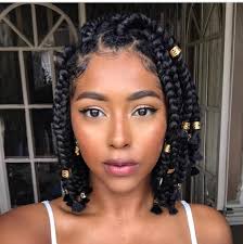 Fulani braids have been in and out of the style spotlight for years and were famously worn by alicia keys. These 16 Short Fulani Braids With Beads Are Giving Us Life In 2019 Supermelanin Natural Hair And Skin Care