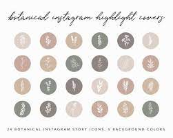 Plant Instagram Highlight Story Icons Botanical Warm Insta Cover Highlights Neutral Ig Templates Leaf Flower Icon Covers Earthy Templates Iconos De Instagram Pegatinas Decorativas Blog De Instagram