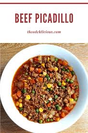 Easy Beef Picadillo Recipe The Odehlicious Recipe Beef Picadillo Tomato Dishes Picadillo Recipe