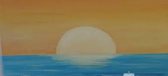 This is an easy acrylic on canvas painting tutorial for beginners. How To Paint A Sunset Acrylic Seascape Painting Lesson My Drawing Tutorials